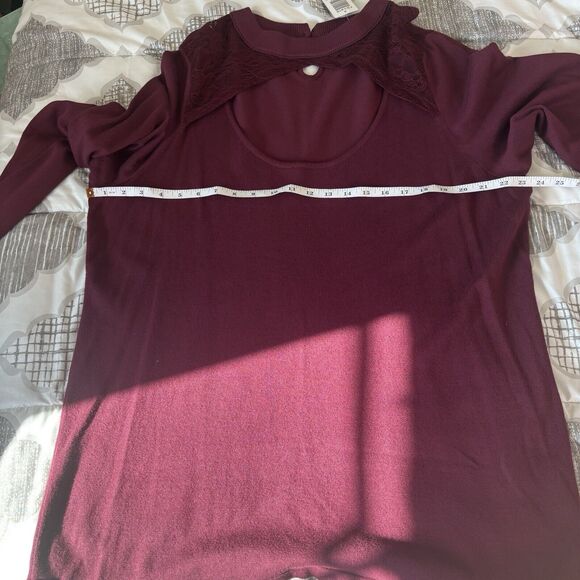 Torrid Pullover Lace Keyhole Mock Neck Sweater Womens Size 3 (22-24) - Picture 7 of 9